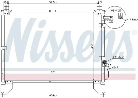 Kondensator, Klimaanlage NISSENS 94642 Bild Kondensator, Klimaanlage NISSENS 94642