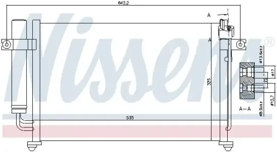 Kondensator, Klimaanlage NISSENS 94647 Bild Kondensator, Klimaanlage NISSENS 94647