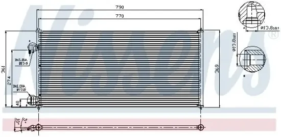 Kondensator, Klimaanlage NISSENS 94664 Bild Kondensator, Klimaanlage NISSENS 94664