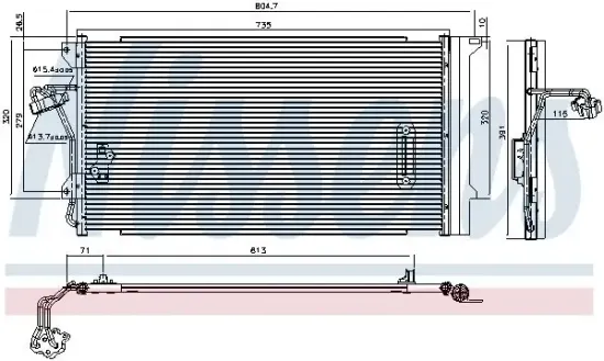 Kondensator, Klimaanlage NISSENS 94667 Bild Kondensator, Klimaanlage NISSENS 94667