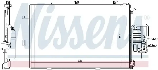 Kondensator, Klimaanlage NISSENS 94721 Bild Kondensator, Klimaanlage NISSENS 94721