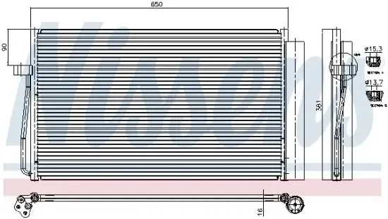 Kondensator, Klimaanlage NISSENS 94747 Bild Kondensator, Klimaanlage NISSENS 94747