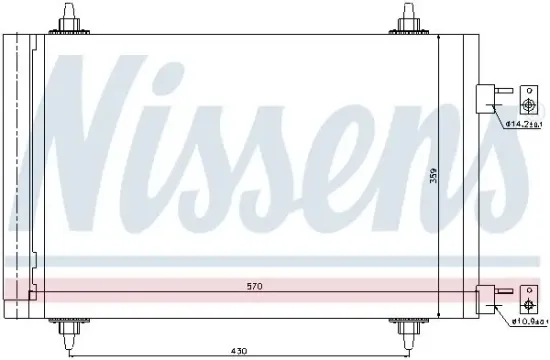 Kondensator, Klimaanlage NISSENS 94758 Bild Kondensator, Klimaanlage NISSENS 94758