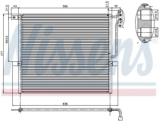 Kondensator, Klimaanlage NISSENS 94761 Bild Kondensator, Klimaanlage NISSENS 94761