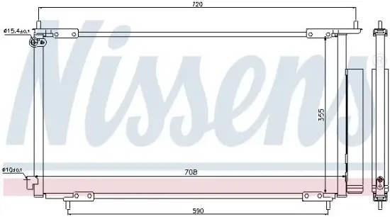 Kondensator, Klimaanlage NISSENS 94772 Bild Kondensator, Klimaanlage NISSENS 94772