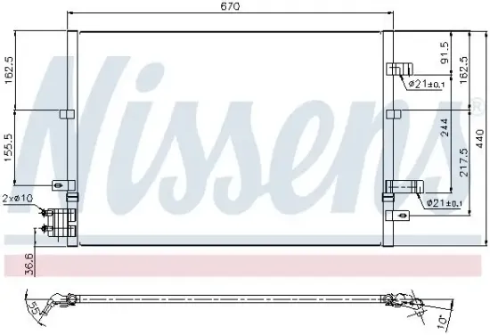 Kondensator, Klimaanlage NISSENS 94777 Bild Kondensator, Klimaanlage NISSENS 94777