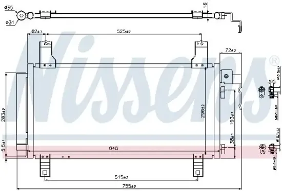 Kondensator, Klimaanlage NISSENS 94792 Bild Kondensator, Klimaanlage NISSENS 94792