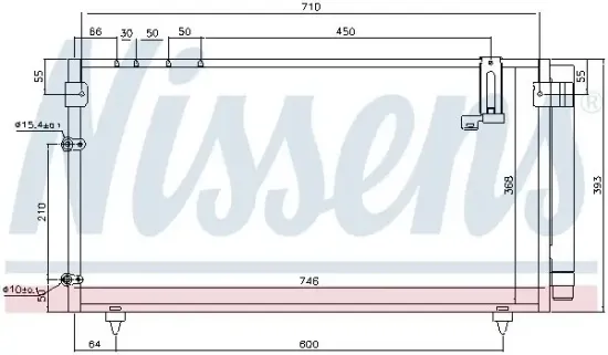 Kondensator, Klimaanlage NISSENS 94795 Bild Kondensator, Klimaanlage NISSENS 94795