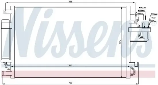 Kondensator, Klimaanlage NISSENS 94801 Bild Kondensator, Klimaanlage NISSENS 94801