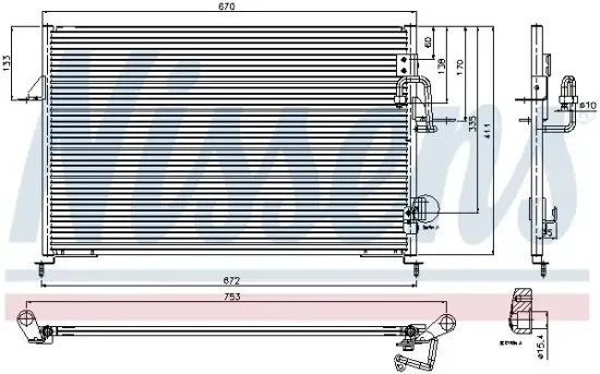 Kondensator, Klimaanlage NISSENS 94808 Bild Kondensator, Klimaanlage NISSENS 94808