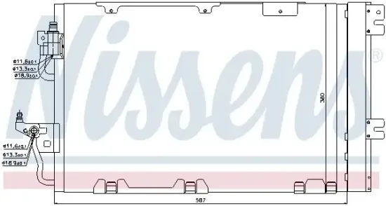 Kondensator, Klimaanlage NISSENS 94809 Bild Kondensator, Klimaanlage NISSENS 94809