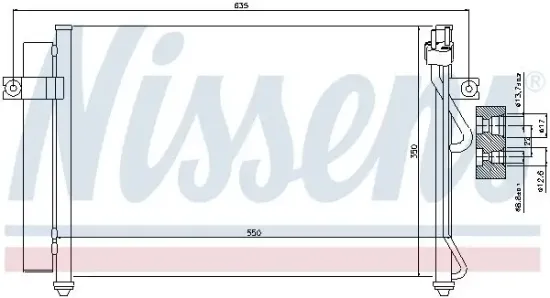 Kondensator, Klimaanlage NISSENS 94815 Bild Kondensator, Klimaanlage NISSENS 94815