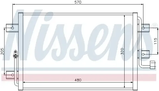 Kondensator, Klimaanlage NISSENS 94825 Bild Kondensator, Klimaanlage NISSENS 94825