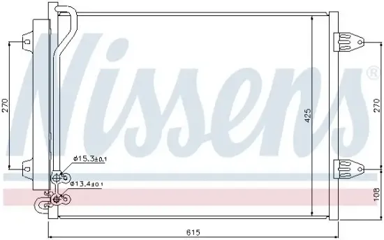 Kondensator, Klimaanlage NISSENS 94831 Bild Kondensator, Klimaanlage NISSENS 94831