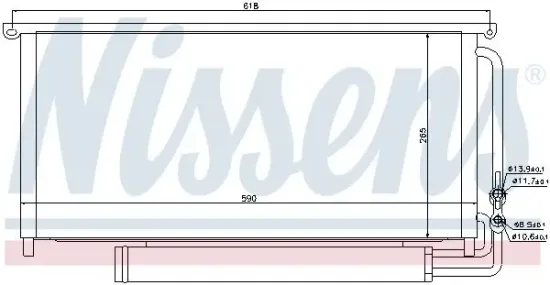 Kondensator, Klimaanlage NISSENS 94840 Bild Kondensator, Klimaanlage NISSENS 94840