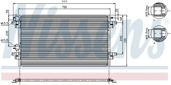 Kondensator, Klimaanlage NISSENS 94856 Bild Kondensator, Klimaanlage NISSENS 94856