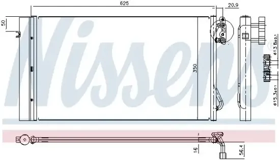 Kondensator, Klimaanlage NISSENS 94873 Bild Kondensator, Klimaanlage NISSENS 94873