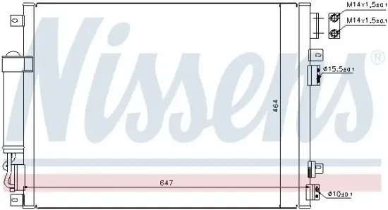 Kondensator, Klimaanlage NISSENS 94874 Bild Kondensator, Klimaanlage NISSENS 94874