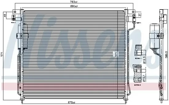 Kondensator, Klimaanlage NISSENS 94879 Bild Kondensator, Klimaanlage NISSENS 94879