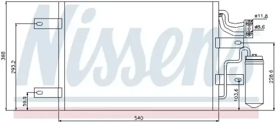 Kondensator, Klimaanlage NISSENS 94882 Bild Kondensator, Klimaanlage NISSENS 94882