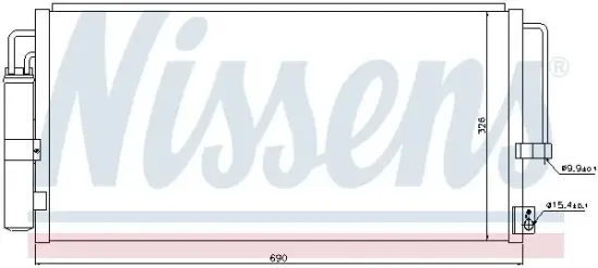 Kondensator, Klimaanlage NISSENS 94884 Bild Kondensator, Klimaanlage NISSENS 94884