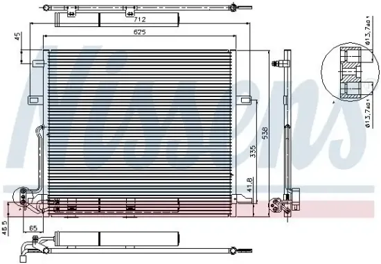 Kondensator, Klimaanlage NISSENS 94897 Bild Kondensator, Klimaanlage NISSENS 94897