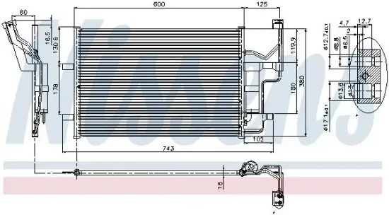 Kondensator, Klimaanlage NISSENS 94902 Bild Kondensator, Klimaanlage NISSENS 94902