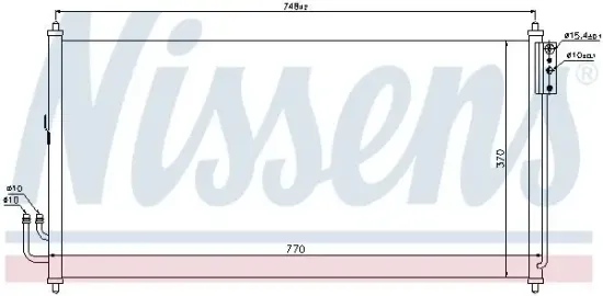 Kondensator, Klimaanlage NISSENS 94907 Bild Kondensator, Klimaanlage NISSENS 94907