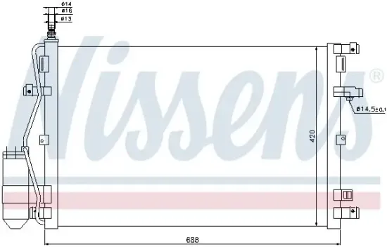 Kondensator, Klimaanlage NISSENS 94937 Bild Kondensator, Klimaanlage NISSENS 94937