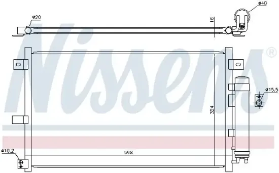 Kondensator, Klimaanlage NISSENS 94949 Bild Kondensator, Klimaanlage NISSENS 94949