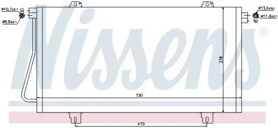 Kondensator, Klimaanlage NISSENS 94989 Bild Kondensator, Klimaanlage NISSENS 94989