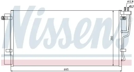 Kondensator, Klimaanlage NISSENS 94992 Bild Kondensator, Klimaanlage NISSENS 94992