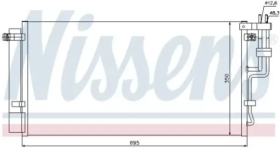 Kondensator, Klimaanlage NISSENS 94993 Bild Kondensator, Klimaanlage NISSENS 94993