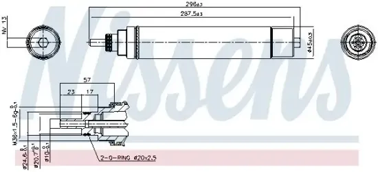 Trockner, Klimaanlage NISSENS 95336 Bild Trockner, Klimaanlage NISSENS 95336