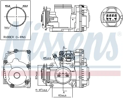 Drosselklappenstutzen 12 V NISSENS 955039 Bild Drosselklappenstutzen 12 V NISSENS 955039