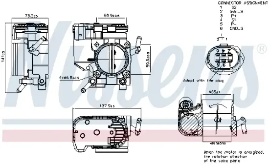 Drosselklappenstutzen 5 V NISSENS 955083 Bild Drosselklappenstutzen 5 V NISSENS 955083