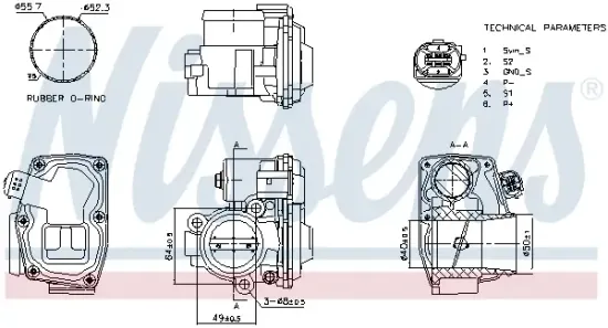 Drosselklappenstutzen 12 V NISSENS 955095 Bild Drosselklappenstutzen 12 V NISSENS 955095