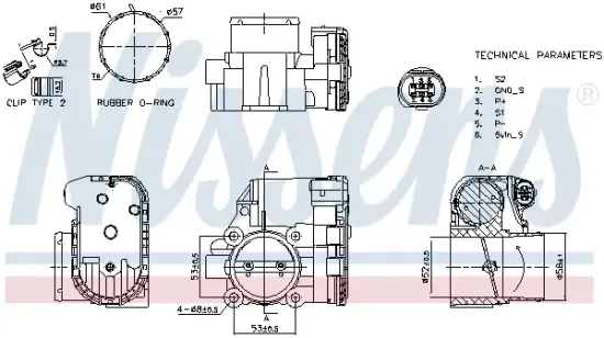 Drosselklappenstutzen 12 V NISSENS 955103 Bild Drosselklappenstutzen 12 V NISSENS 955103