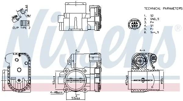 Drosselklappenstutzen 12 V NISSENS 955119