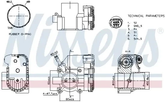 Drosselklappenstutzen 12 V NISSENS 955125 Bild Drosselklappenstutzen 12 V NISSENS 955125