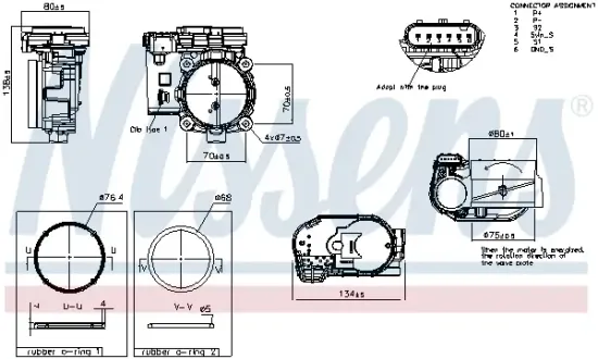Drosselklappenstutzen 5 V NISSENS 955153 Bild Drosselklappenstutzen 5 V NISSENS 955153