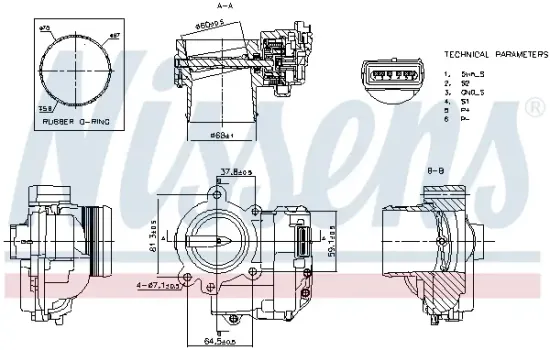 Drosselklappenstutzen 12 V NISSENS 955177 Bild Drosselklappenstutzen 12 V NISSENS 955177