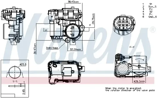 Drosselklappenstutzen 5 V NISSENS 955188 Bild Drosselklappenstutzen 5 V NISSENS 955188