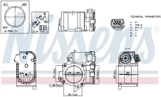 Drosselklappenstutzen 12 V NISSENS 955192 Bild Drosselklappenstutzen 12 V NISSENS 955192