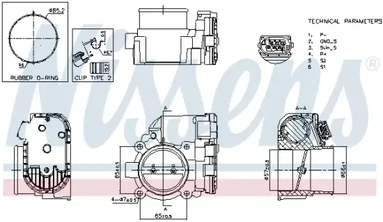 Drosselklappenstutzen 12 V NISSENS 955193 Bild Drosselklappenstutzen 12 V NISSENS 955193