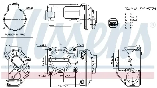 Drosselklappenstutzen 12 V NISSENS 955199 Bild Drosselklappenstutzen 12 V NISSENS 955199