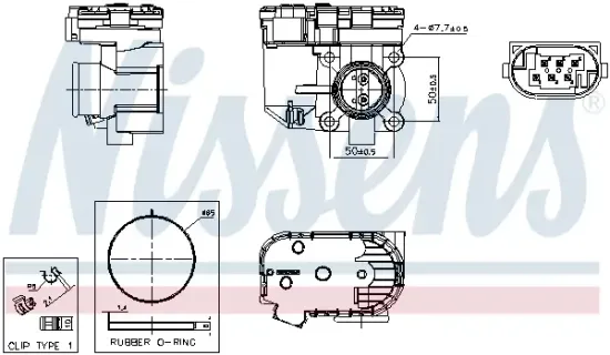 Drosselklappenstutzen 12 V NISSENS 955253 Bild Drosselklappenstutzen 12 V NISSENS 955253
