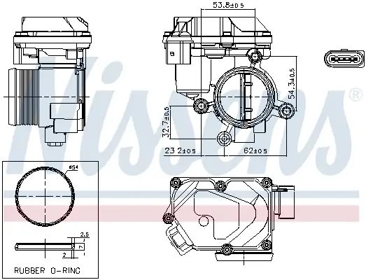Drosselklappenstutzen 12 V NISSENS 955258 Bild Drosselklappenstutzen 12 V NISSENS 955258