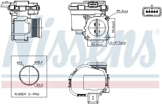 Drosselklappenstutzen 12 V NISSENS 955291 Bild Drosselklappenstutzen 12 V NISSENS 955291
