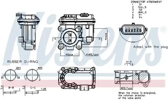 Drosselklappenstutzen 5 V NISSENS 955297 Bild Drosselklappenstutzen 5 V NISSENS 955297
